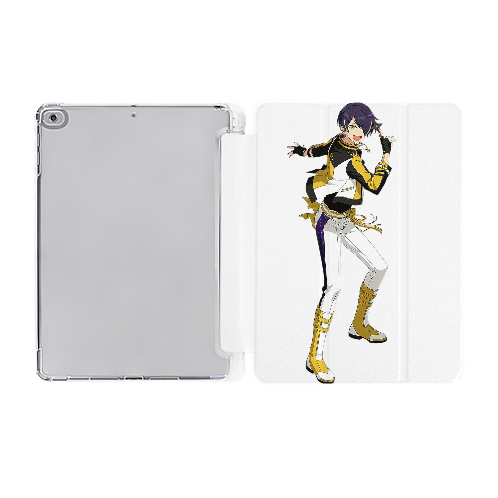 （画像用） あんさんぶるスターズ! Ensemble Stars IPad ケース ペン収納付き 三つ折りスタンド PUレザー×シリコン 対応機種9.5/10.5/10.9インチ
